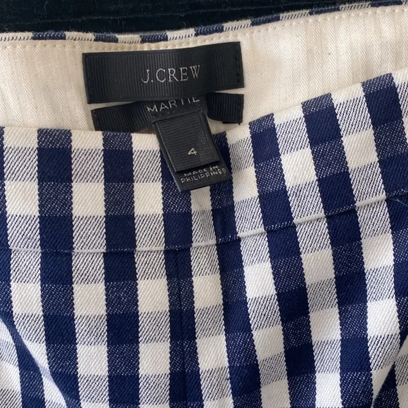 J. Crew Martie Gingham Pant. Size 4 - Picture 2 of 6